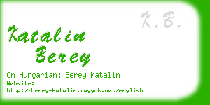 katalin berey business card